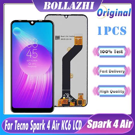 6 1 Original For Tecno Spark 4 Air KC6 KC1J LCD Display Touch Screen