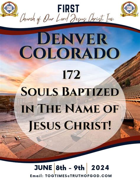 The Number Of Souls Baptized In The Name Of Jesus Christ At Various