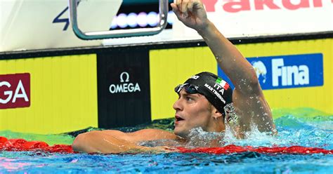 Nicolò Martinenghi è Campione del mondo nei 100 rana È il primo oro