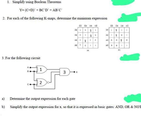 Answered 1 Simplify Using Boolean Theorems Y Bartleby