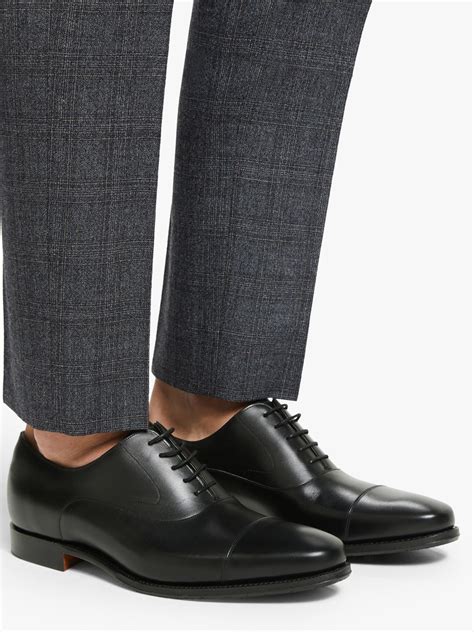 Barker Tech Wright Leather Oxford Shoes Black Leather Oxfords