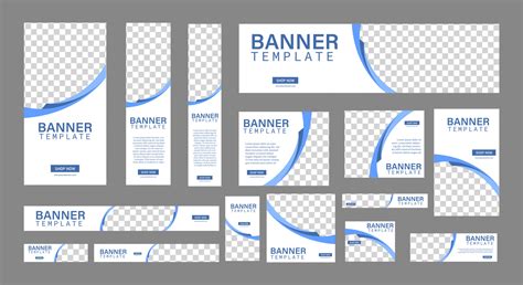 Conjunto De Banners Web Creativos De Tama O Est Ndar Con Un Lugar Para