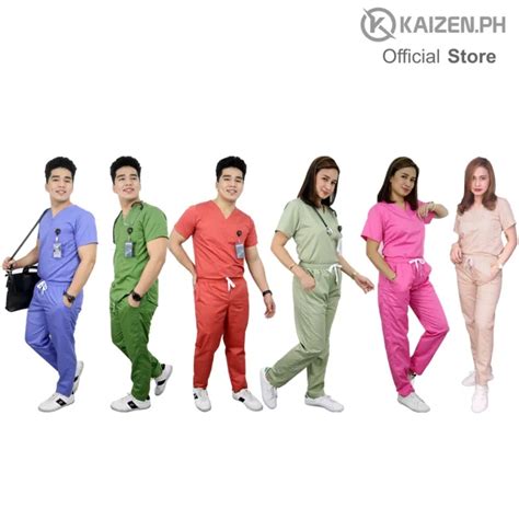 Kaizenph Scrub Suit Kss 19 Plain Amboy Cut Series Lazada Ph