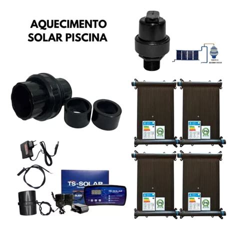 Kit Placas Ts Solar Aquecimento Piscina Coletor Acessorios