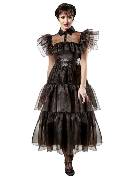 Wednesday Kostüm Ballkleid für Damen schwarz Kaufland de