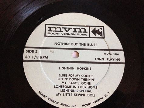 Lightnin Hopkins Nothin But The Blues Mount Vernon Music Mvm104