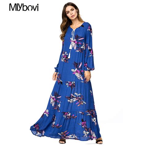 4xl Vintage Floral Mulheres Vestido Maxi Impresso Longo Vestido