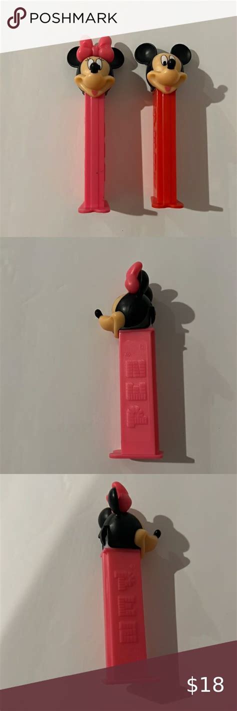 New Unused Minnie Mouse And Mickey Mouse Pez Containers Pez