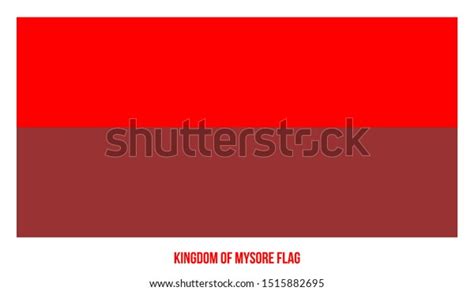 Kingdom Mysore 13991950 Flag Waving Vector Stock Vector Royalty Free