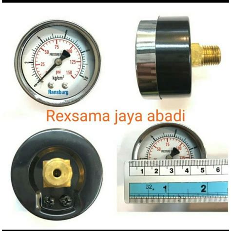 Jual Bar Kg Pressure Gauge Inch Back Rbs Blacksteel