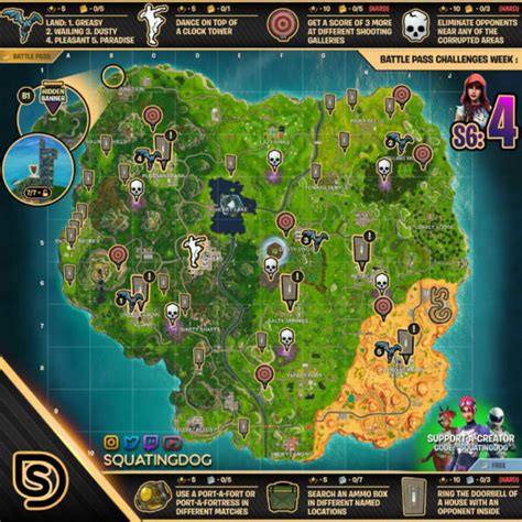 Fortnite Guia Completo Dos Desafios Da Season 6 Week 4 MHD