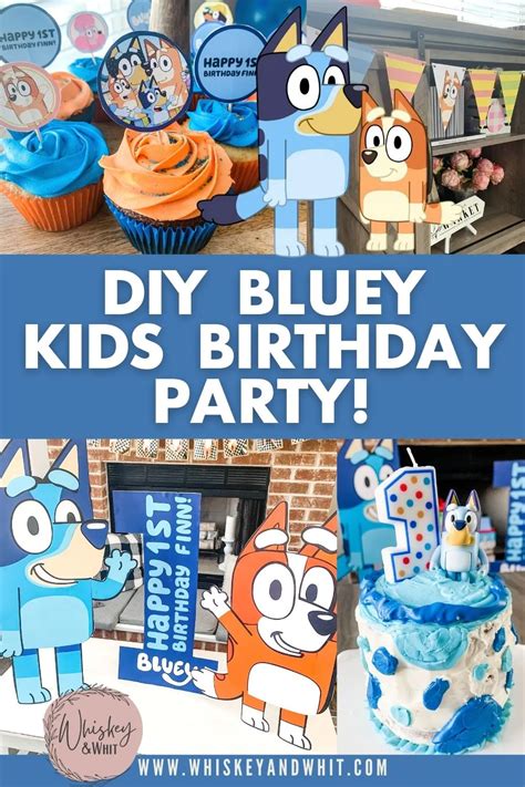 Bluey Themed Diy Kids Birthday Party 💙 Bluey Crafts Finns 1 Year