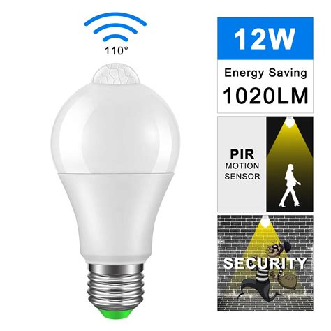Led Pir Motion Sensor Lamp 12w Ac 85 265v Led Bulb 18w Auto Smart Led