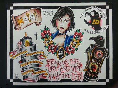 Bioshock Infinite Tattoo Flash By Steve Rieck Las Vegas Bioshock Tattoo