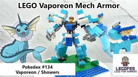 Lego Pokemon Mech Pokedex Vaporeon Tutorial Build Armor Robot