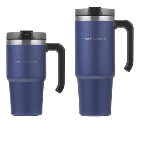 600 890ml Tyeso Double Wall Insulated Coffee Mug With Handle Large