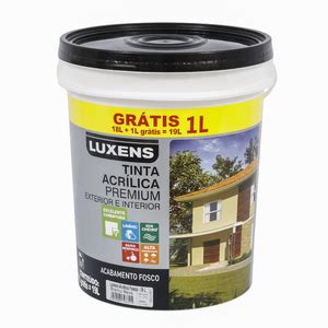 Tinta Acrílica Fosco Premium Branco Luxens 19L Leroy Merlin