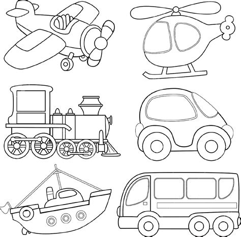 Impressive Land Transport Colouring Pages Hibernation Activities Kindergarten Red Cross