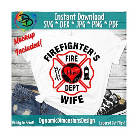 Firefighter wife svg, firefighter svg, thin red line svg, fi - Inspire ...