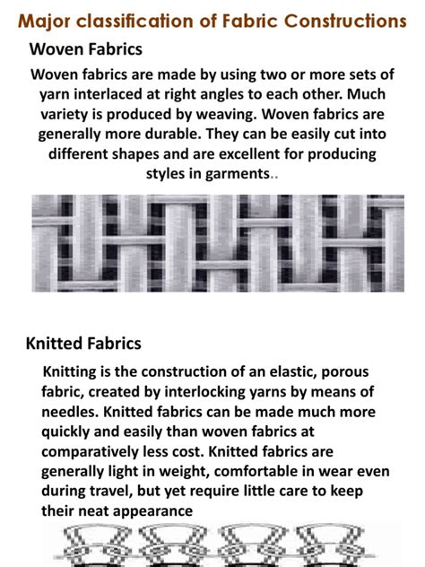 Fabric Classification Pdf Textiles Yarn