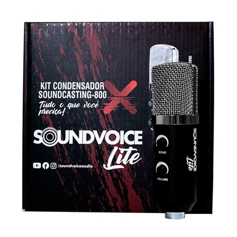 Microfone Condensador Soundcasting X Soundvoice Lite Shopee Brasil