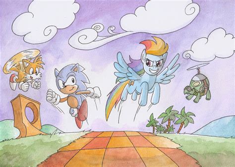 Comm : Sonic VS Rainbow Dash by ThePandamis on DeviantArt