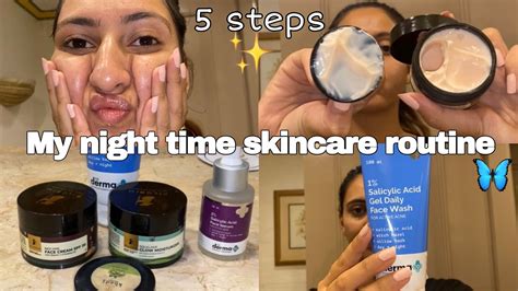 🌻my Night Time Skincare Routine 🦋 5 Steps ️ Youtube