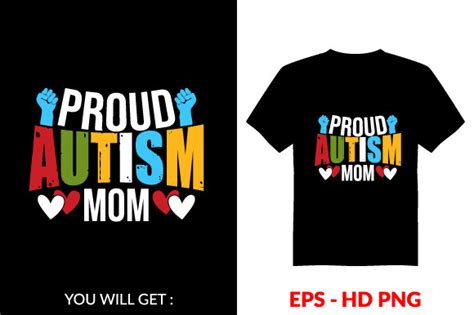 Proud Autism Mom T Shirt Design V3 Graphic By Stshahariarsifa