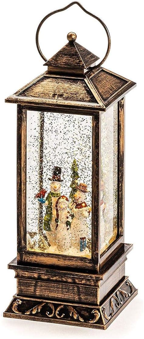 Konstsmide Led Snow Globe Lantern Snowman Scene Water