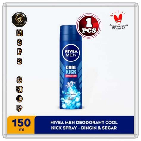 Jual NIVEA Men Deodorant Cool Kick Spray Cool Blue 150 Ml Harga