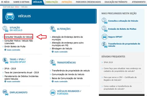 DETRAN MG 2020 Consultar Licenciamento Multas e Serviços