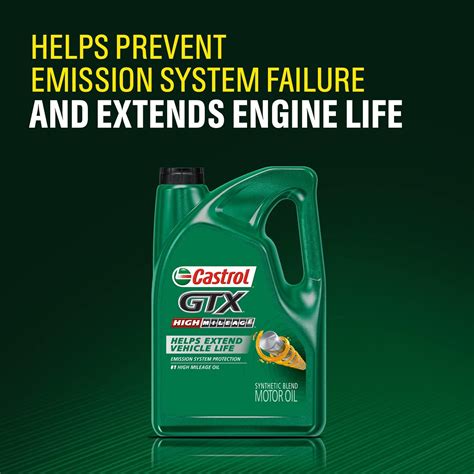 Buy Castrol A F Gtx High Mileage W Synthetic Blend