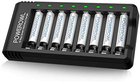 Amazon POWEROWL 8 Bay AA AAA Battery Charger USB High Speed