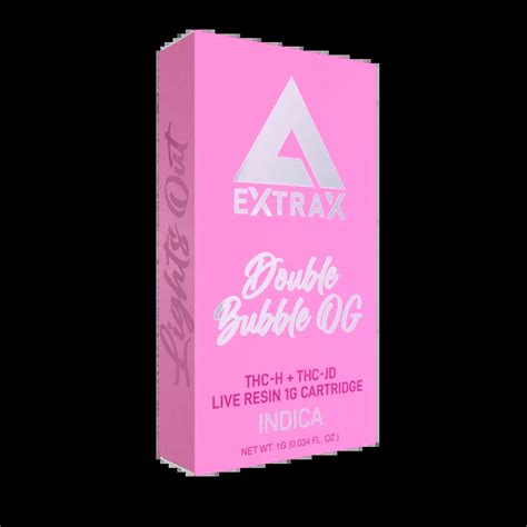 Delta Extrax Double Bubble THCh THCjd 1G Cartridges Lights Out