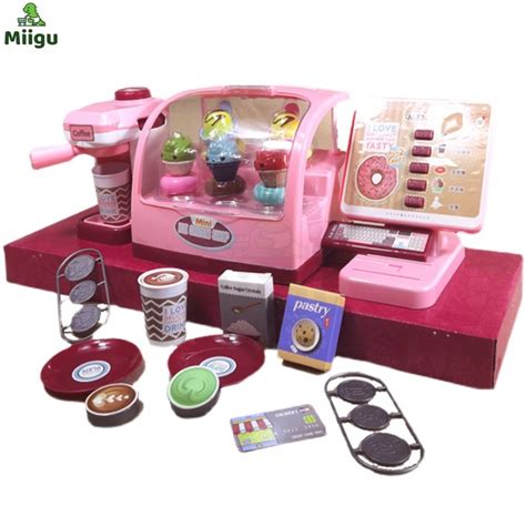 Miigu Baby Mini Ice Cream Shop W Coffee Blender Desserts Pretend Toy