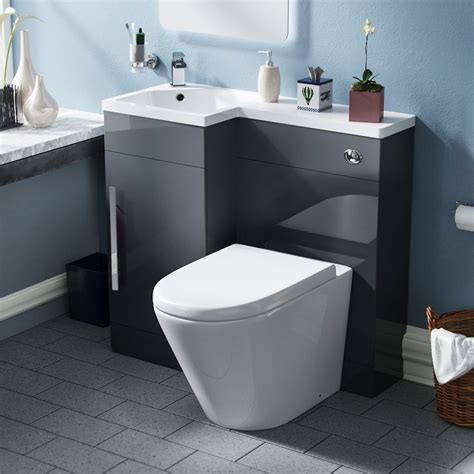 This Stylish Freestanding Sink And Toilet Vanity Unit Combo Is A Compact 900 Mm 90 Cm