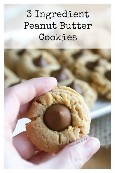 3 Ingredient Peanut Butter Cookies Three Ingredient Peanut Butter Cookie Recipe Three