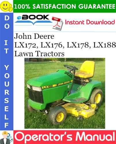 John Deere LX172, LX176, LX178, LX188 Lawn Tractors Operator’s Manual ...