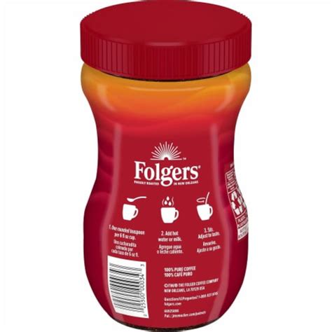 Folgers Classic Roast Instant Coffee 8 Ounces 8 Ounces Kroger