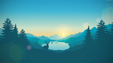 HD wallpaper: flat, forest, deer, 4k, 5k, iphone wallpaper, abstract | Wallpaper Flare