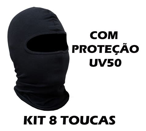 Kit 8 Toucas Ninja Balaclava Toca Motoqueiro Proteção Uv50