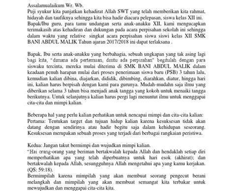 Contoh Pidato Perpisahan Kelas 12 Dari Adik Kelas Contoh Surat Riset