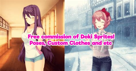 Want Some Custom Doki Sprites Free Commission Sprite Artist R Ddlc