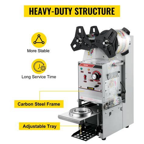 Vevor Semi Automatic Cup Sealing Machine Cup H Tea Cup Sealer