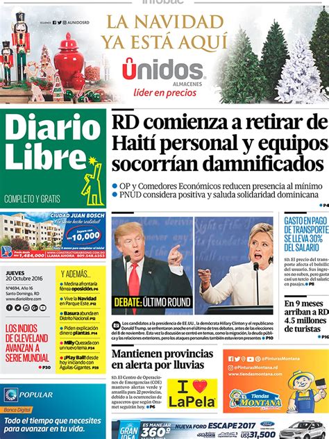 Diario Libre República Dominicana Jueves 20 De Octubre 2016 Infobae