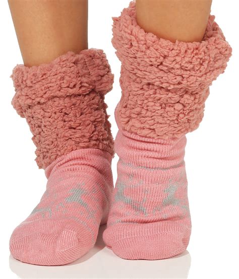 Hüttensocken Kuschelsocken Damen Wintersocken Hausschuhe ABS