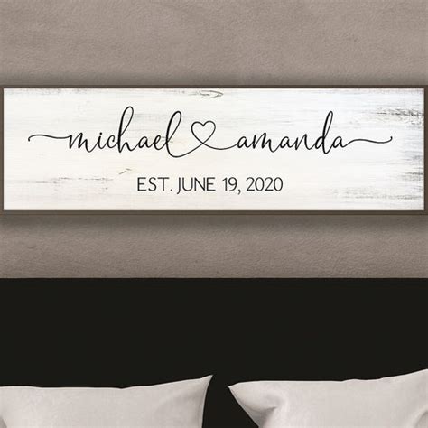 Master Bedroom Wall Decor Over The Bed Marriage Signs Bedroom Etsy