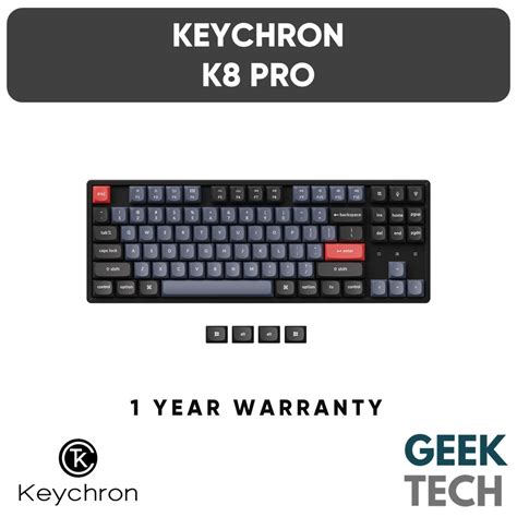 KEYCHRON K Pro QMK VIA Hot Swap RGB Aluminum Wireless Mechanical Keyboard Prelubed Gateron G