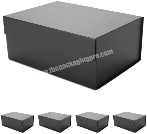 Factory Price Manufacturer Supplier Magnet Hard Paper Luxury Black Gift Box