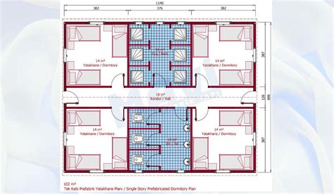 PREFABRİK YATAKHANE 102 M² Samsun Prefabrik